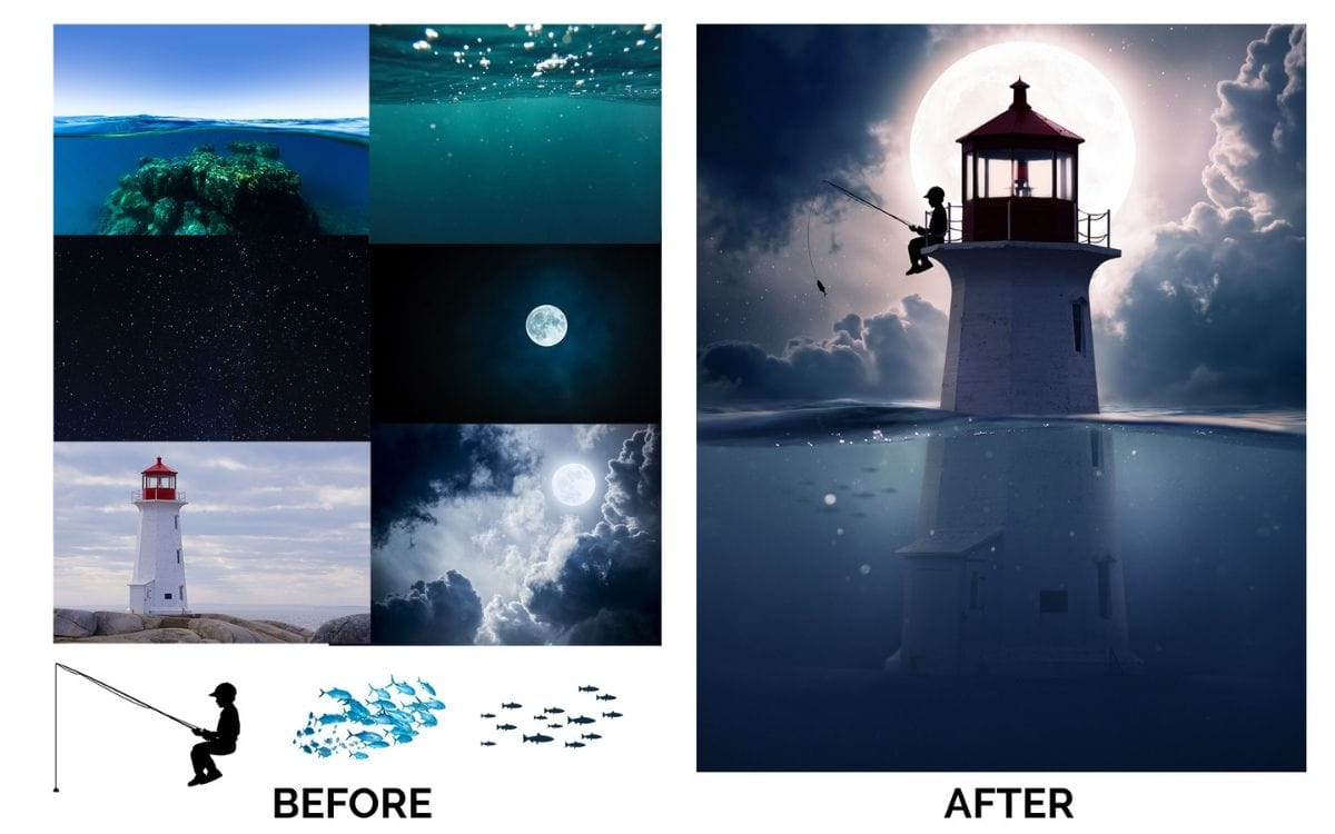 Photoshop Creations Underwater Lighthouse Course by Anna McNaught