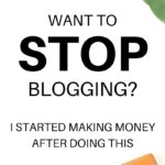 Want to Stop Blogging? I started making money after doing this