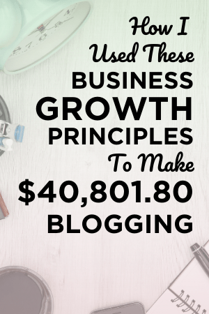 How I Used These Business Growth Principles to Make $40,801.80 Blogging