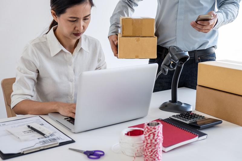 Woman Working at eCommerce Business