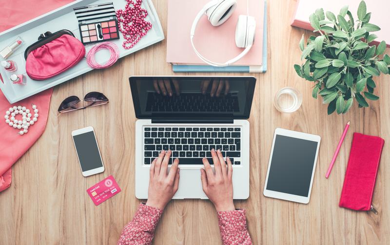 Woman Working on Computer